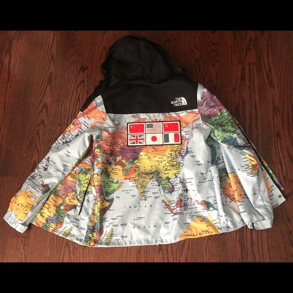supreme map jacket